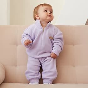 Костюм флисовый детский (толстовка, брюки) MINAKU, рост 80-86, сиреневый