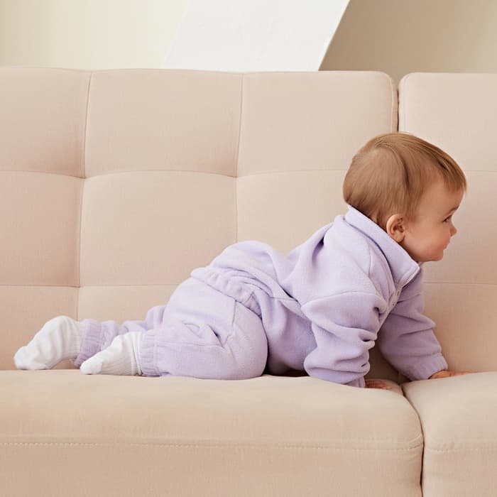 Костюм флисовый детский (толстовка, брюки) MINAKU, рост 80-86, сиреневый