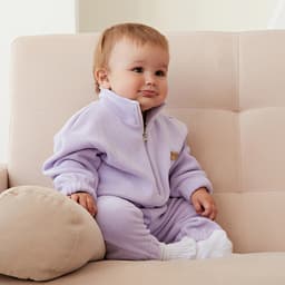 Костюм флисовый детский (толстовка, брюки) MINAKU, рост 80-86, сиреневый