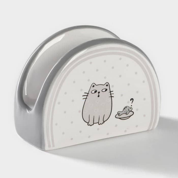 Салфетница Доляна «Уютные коты», 9.5×4.5×7 см
