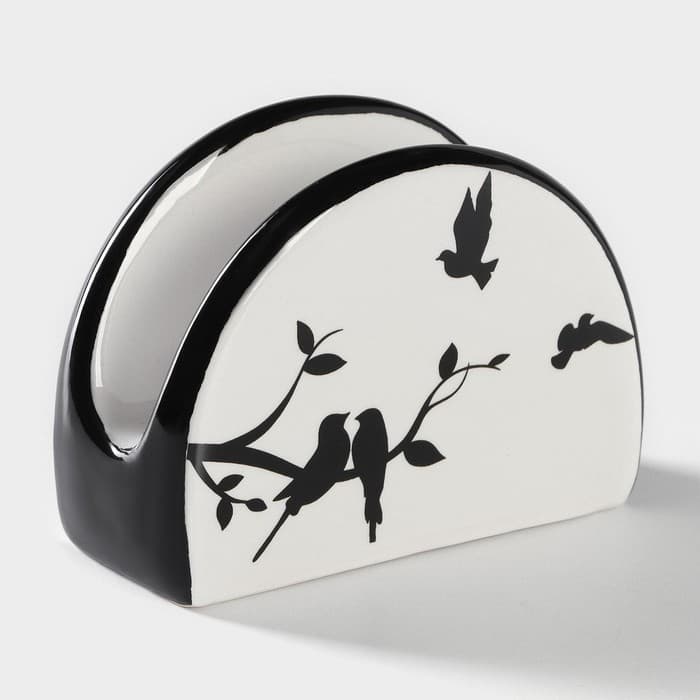 Салфетница Доляна «Весенний вечер», 9.5×4.3×7 см, доломит, белая