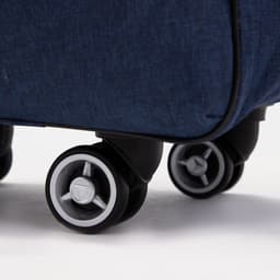 Сумка дорожная 2 в 1 на 4 колёсах 20", отдел на молнии, 4 наружных кармана, синяя