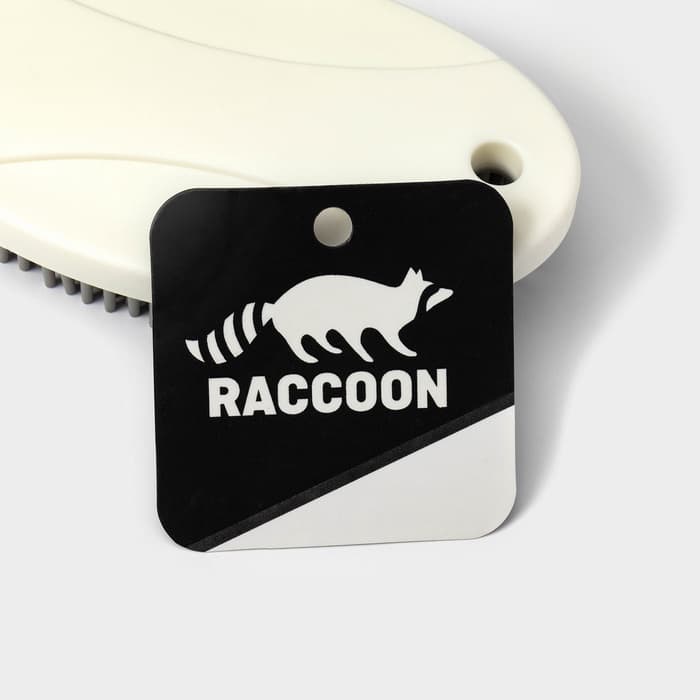 Щётка универсальная Raccoon, 12×6.5×2.5 см, пластик, TPR ворс, 1.6 см