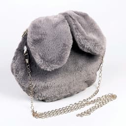 Сумка детская «Зайчик», 20×20 см, серая