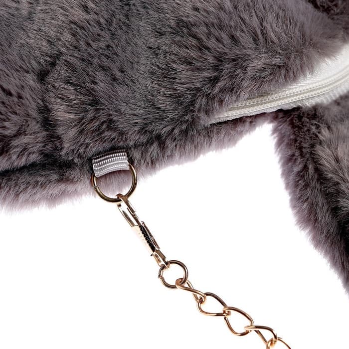 Сумка детская «Зайчик», 20×20 см, серая