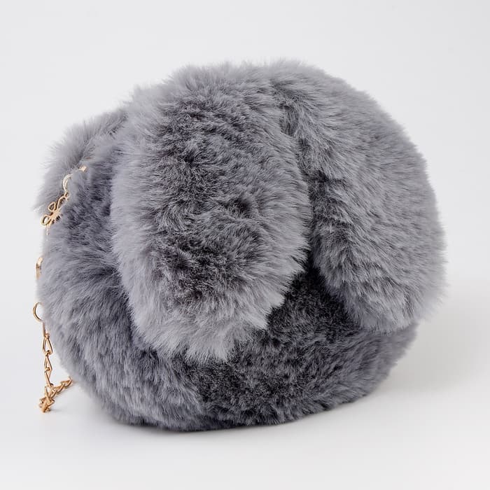 Сумка детская «Зайчик», 20×20 см, серая