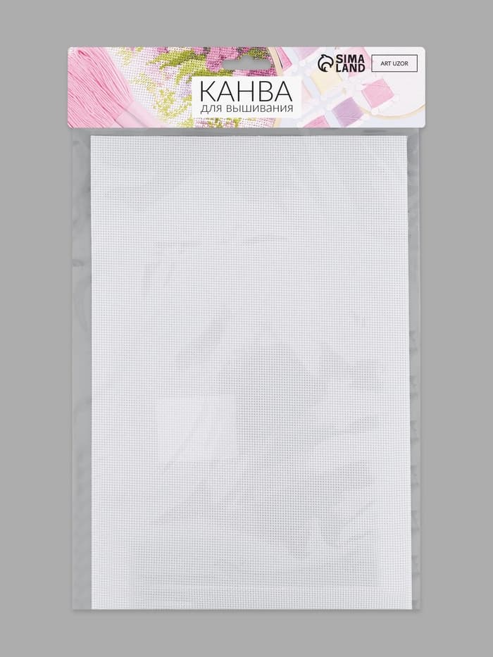 Канва для вышивания №16, 30×20 см, цвет белый