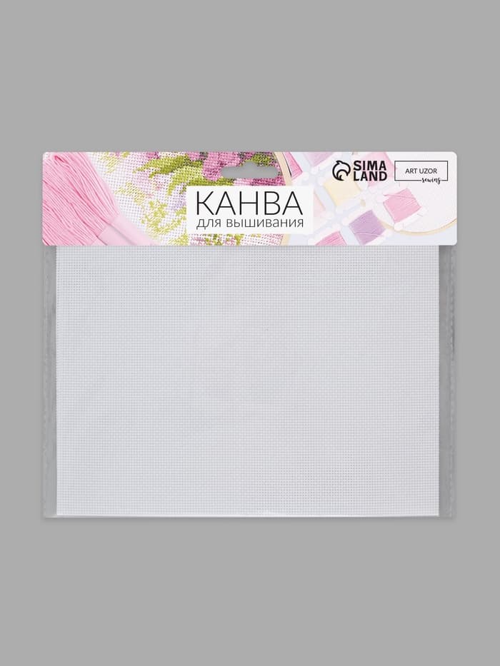 Канва для вышивания №18, 30×20 см, белая