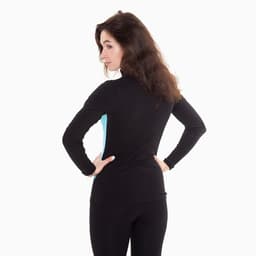 Термобельё женское (джемпер, легинсы), чёрное, голубое, размер 42