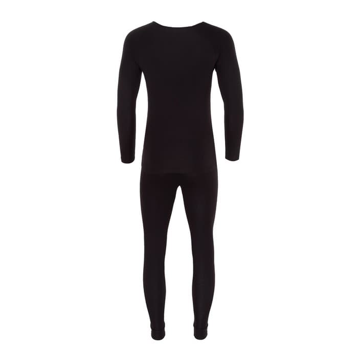 Термобельё мужское (джемпер, кальсоны), чёрное, размер 46
