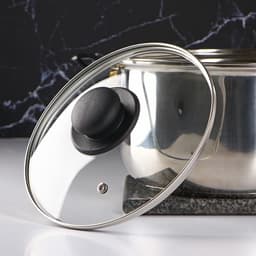 Крышка для сковороды и кастрюли Доляна, d=20 см, нержавеющий обод, пластиковая ручка, стекло, прозрачная