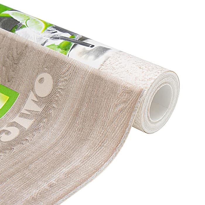 Обои моющиеся «Мохито – 05. Саратовские обои», на бумажной основе, 0.53×10.05 м, цвет бежевый/зелёный