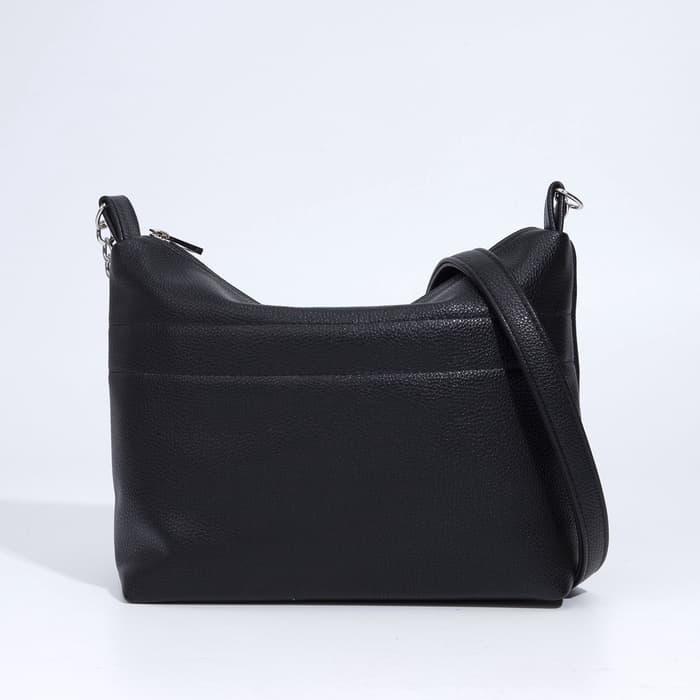 Сумка женская кросс-боди на молнии, 21.5×8×18 см, чёрная