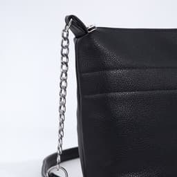 Сумка женская кросс-боди на молнии, 21.5×8×18 см, чёрная