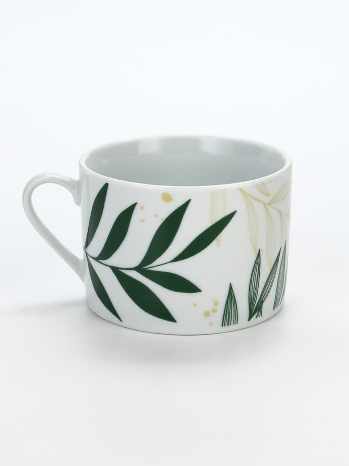 Чайная пара керамическая «Листья», 200 мл