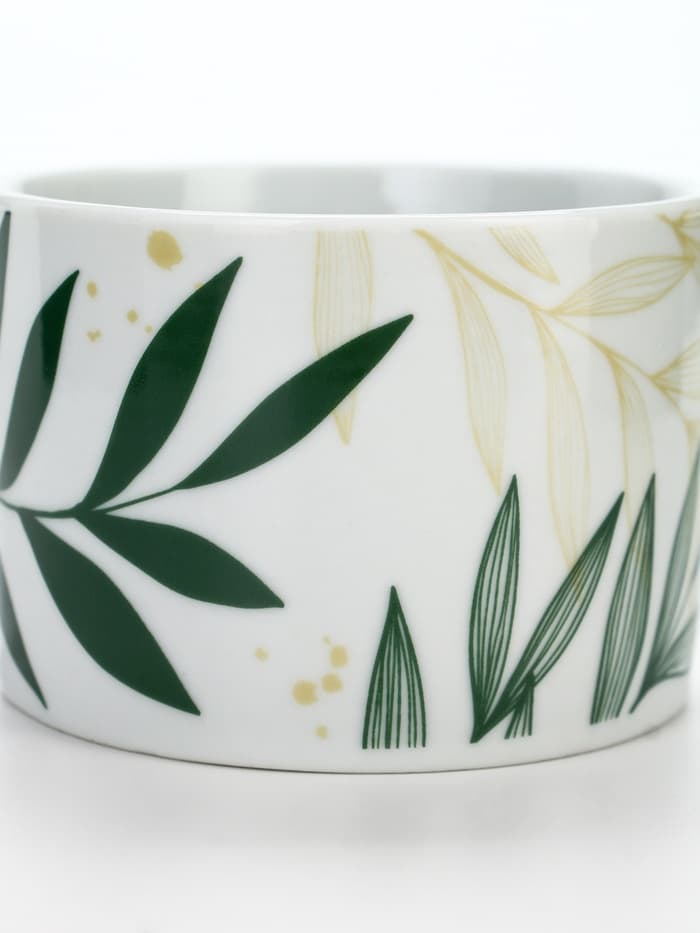 Чайная пара керамическая «Листья», 200 мл