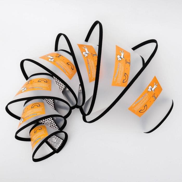 Воротник ветеринарный, набор 7 шт. - 7 размеров, чёрный