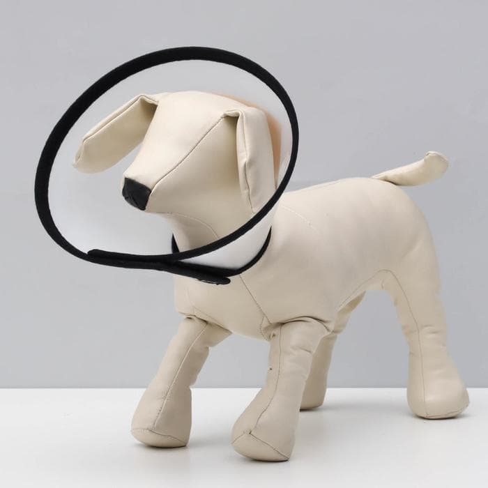 Воротник ветеринарный, набор 7 шт. - 7 размеров, чёрный