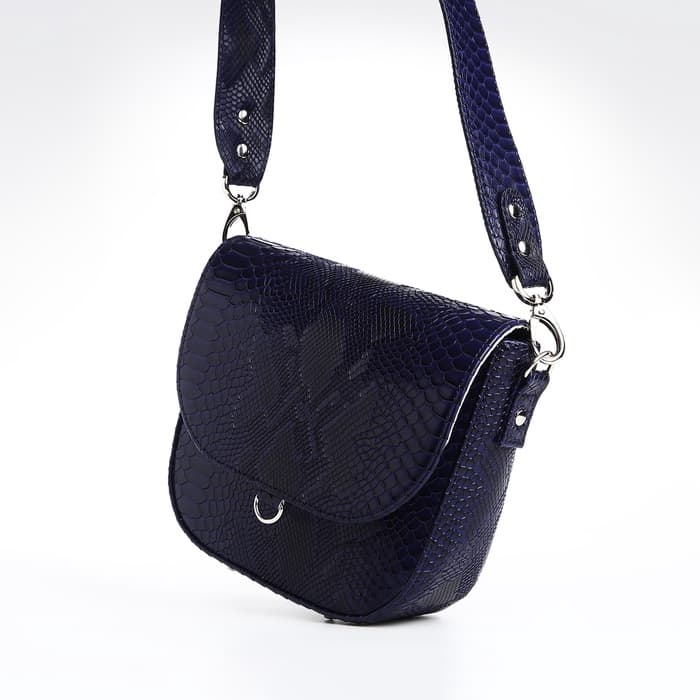 Сумка женская мессенджер TEXTURA на магните, 17×8×19 см, синяя