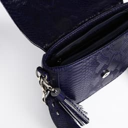 Сумка женская мессенджер TEXTURA на магните, 17×8×19 см, синяя