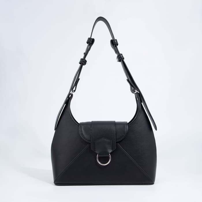 Сумка женская багет на молнии, 28×9×23 см, чёрная