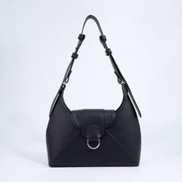 Сумка женская багет на молнии, 28×9×23 см, чёрная