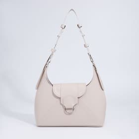 Сумка женская багет на молнии, 28×9×23 см, бежевая