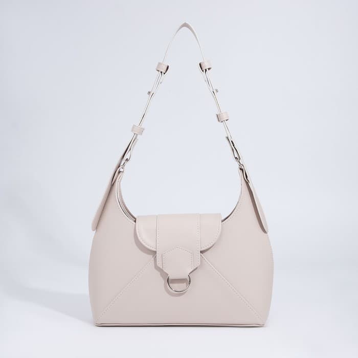 Сумка женская багет на молнии, 28×9×23 см, бежевая