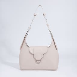 Сумка женская багет на молнии, 28×9×23 см, бежевая