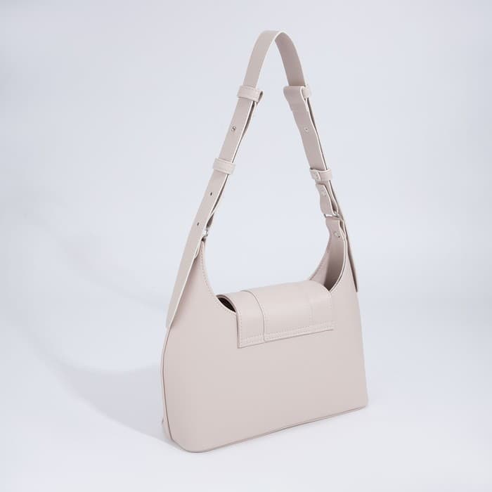 Сумка женская багет на молнии, 28×9×23 см, бежевая