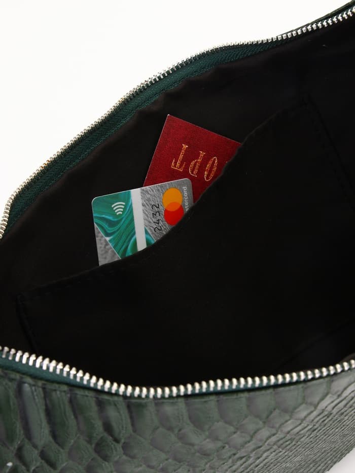 Сумка женская кросс-боди TEXTURA на молнии, 26×3×21 см, зелёная