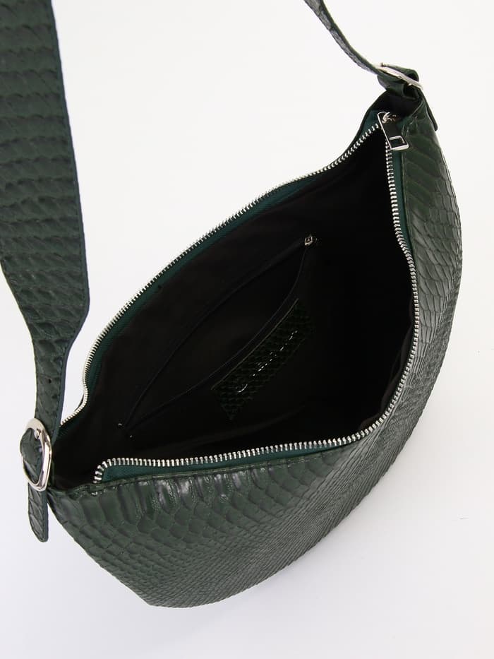 Сумка женская кросс-боди TEXTURA на молнии, 26×3×21 см, зелёная