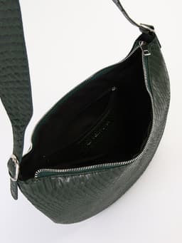 Сумка женская кросс-боди TEXTURA на молнии, 26×3×21 см, зелёная