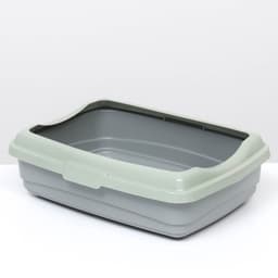 Лоток большой с бортиком Atlantis «Стандарт», 43×33×12.5 см, серый