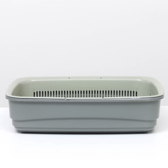 Лоток большой с сеткой Atlantis «Стандарт», 42×31×10 см, серый