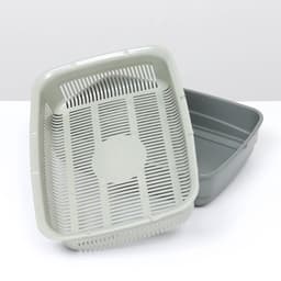 Лоток большой с сеткой Atlantis «Стандарт», 42×31×10 см, серый