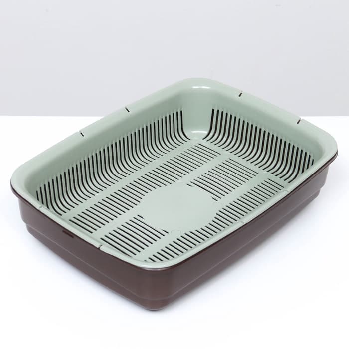 Лоток большой с сеткой Atlantis «Стандарт», 42×31×10 см, шоколад