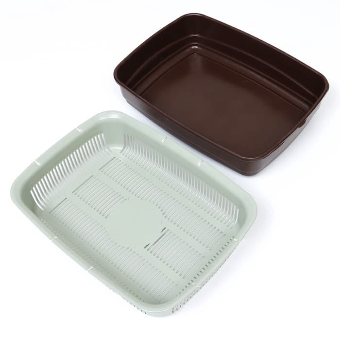 Лоток большой с сеткой Atlantis «Стандарт», 42×31×10 см, шоколад