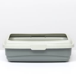 Лоток большой с сеткой и бортиком Atlantis «Стандарт», 43×33×12.5 см, серый