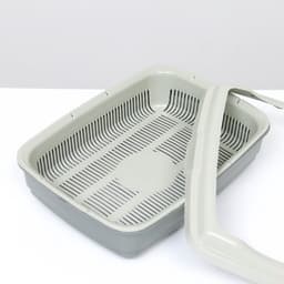 Лоток большой с сеткой и бортиком Atlantis «Стандарт», 43×33×12.5 см, серый