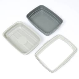 Лоток большой с сеткой и бортиком Atlantis «Стандарт», 43×33×12.5 см, серый