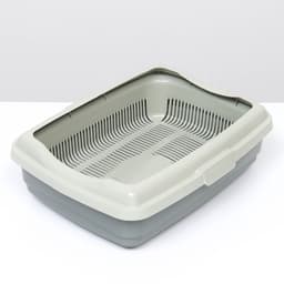 Лоток большой с сеткой и бортиком Atlantis «Стандарт», 43×33×12.5 см, серый