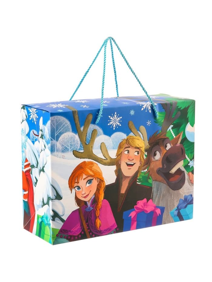 Пакет подарочный-коробка «С Новым годом!» 15×40×30 см, Холодное Сердце