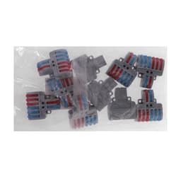 Клемма электрическая проходная, 32 А, 0.08-4 мм2, фаза/ноль, 2 ввод 6 вывод, набор 10 шт.