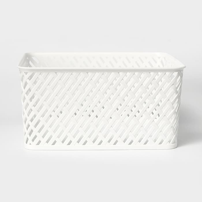 Корзина для хранения «Плетёнка», 35×29×17.5 см, белая