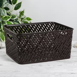 Корзина для хранения «Плетёнка», 35×29×17.5 см, коричневая