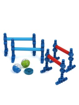 Хоккейный набор 3 в 1, 2 клюшки, 2 мяча, шайба, 4 ворота