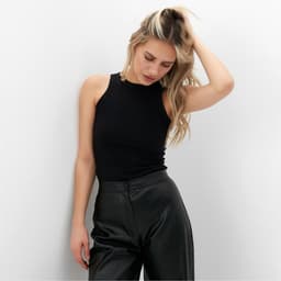 Майка женская MINAKU: Basic line, размер 44, чёрная