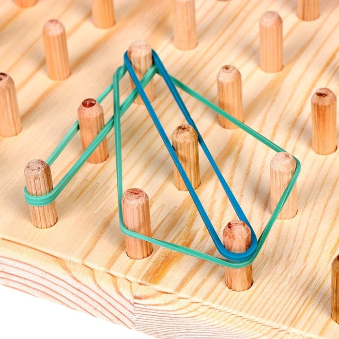 Геоборд с карточками Лесная мастерская, 23×23 см