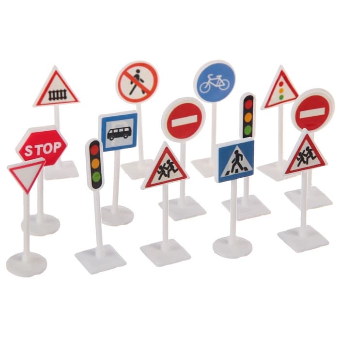 Светофор с игровым полем «Изучаем ПДД», световые эффекты, русский чип, Синий трактор